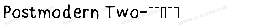 Postmodern Two字体转换